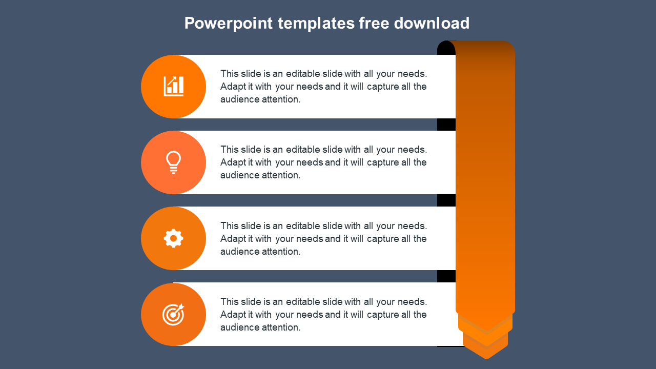 powerpoint templates free download-orange
